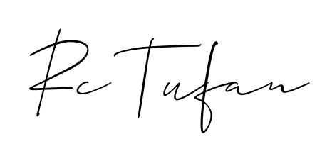 How to make Rc Tufan name signature. Use Allison_Script style for creating short signs online. This is the latest handwritten sign. Rc Tufan signature style 2 images and pictures png