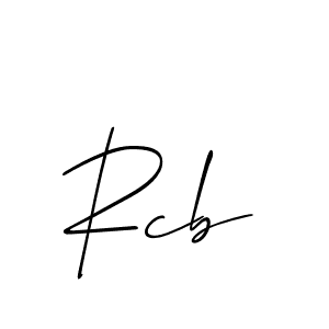How to make Rcb signature? Allison_Script is a professional autograph style. Create handwritten signature for Rcb name. Rcb signature style 2 images and pictures png