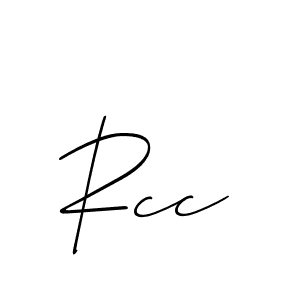 How to make Rcc signature? Allison_Script is a professional autograph style. Create handwritten signature for Rcc name. Rcc signature style 2 images and pictures png