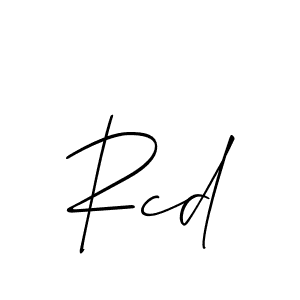 Use a signature maker to create a handwritten signature online. With this signature software, you can design (Allison_Script) your own signature for name Rcd. Rcd signature style 2 images and pictures png