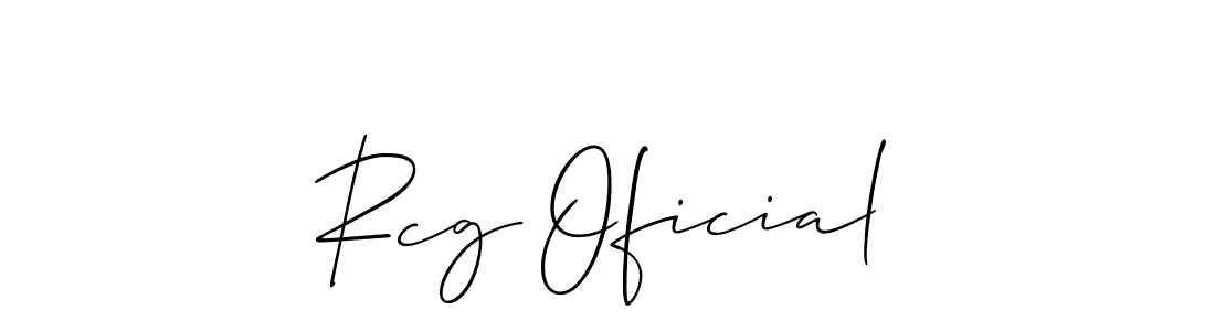 How to make Rcg Oficial signature? Allison_Script is a professional autograph style. Create handwritten signature for Rcg Oficial name. Rcg Oficial signature style 2 images and pictures png
