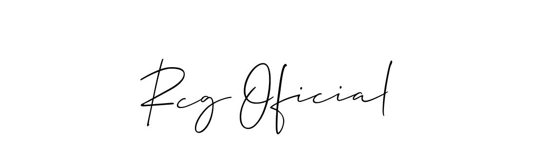 How to make Rcg Oficial signature? Allison_Script is a professional autograph style. Create handwritten signature for Rcg Oficial name. Rcg Oficial signature style 2 images and pictures png