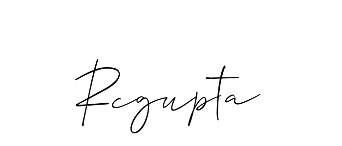 How to Draw Rcgupta signature style? Allison_Script is a latest design signature styles for name Rcgupta. Rcgupta signature style 2 images and pictures png