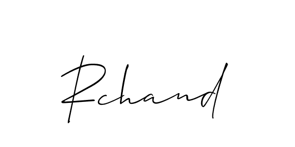 How to make Rchand name signature. Use Allison_Script style for creating short signs online. This is the latest handwritten sign. Rchand signature style 2 images and pictures png