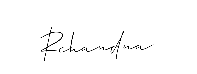 How to make Rchandna signature? Allison_Script is a professional autograph style. Create handwritten signature for Rchandna name. Rchandna signature style 2 images and pictures png