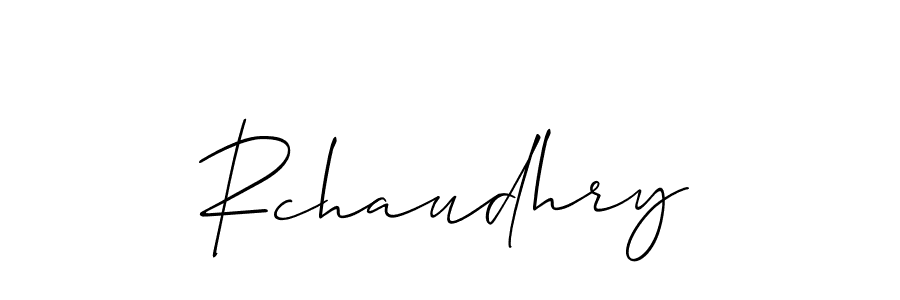 Make a beautiful signature design for name Rchaudhry. With this signature (Allison_Script) style, you can create a handwritten signature for free. Rchaudhry signature style 2 images and pictures png