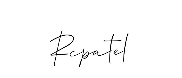 if you are searching for the best signature style for your name Rcpatel. so please give up your signature search. here we have designed multiple signature styles  using Allison_Script. Rcpatel signature style 2 images and pictures png