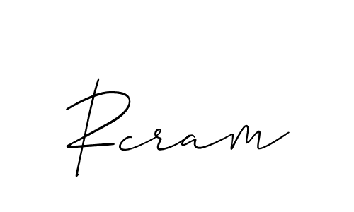 Also we have Rcram name is the best signature style. Create professional handwritten signature collection using Allison_Script autograph style. Rcram signature style 2 images and pictures png