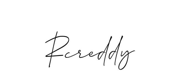 Design your own signature with our free online signature maker. With this signature software, you can create a handwritten (Allison_Script) signature for name Rcreddy. Rcreddy signature style 2 images and pictures png