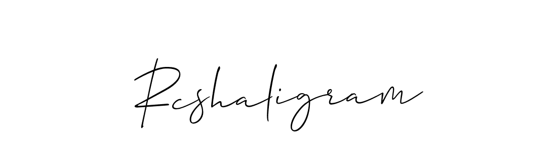 Make a beautiful signature design for name Rcshaligram. With this signature (Allison_Script) style, you can create a handwritten signature for free. Rcshaligram signature style 2 images and pictures png