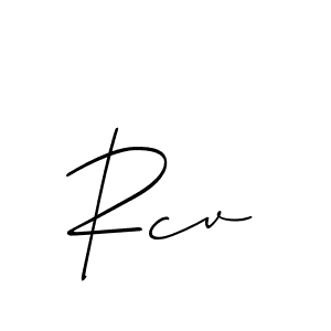 Use a signature maker to create a handwritten signature online. With this signature software, you can design (Allison_Script) your own signature for name Rcv. Rcv signature style 2 images and pictures png