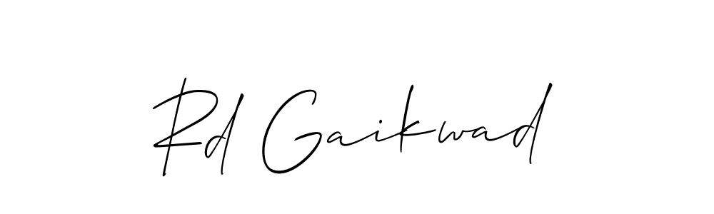 Use a signature maker to create a handwritten signature online. With this signature software, you can design (Allison_Script) your own signature for name Rd Gaikwad. Rd Gaikwad signature style 2 images and pictures png