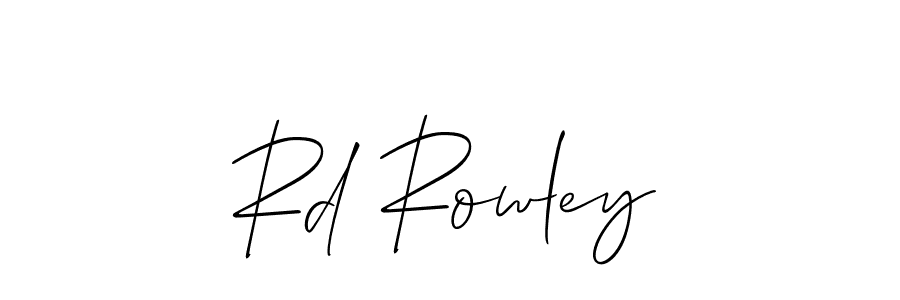 You should practise on your own different ways (Allison_Script) to write your name (Rd Rowley) in signature. don't let someone else do it for you. Rd Rowley signature style 2 images and pictures png