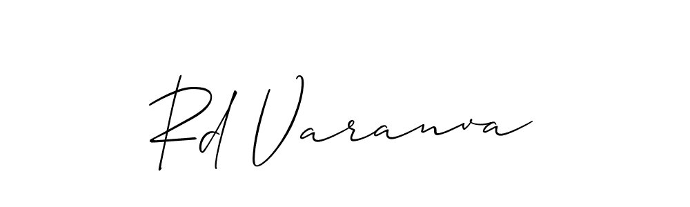 The best way (Allison_Script) to make a short signature is to pick only two or three words in your name. The name Rd Varanva include a total of six letters. For converting this name. Rd Varanva signature style 2 images and pictures png