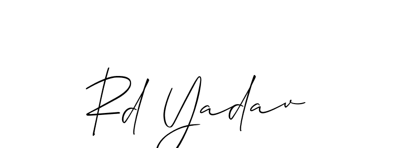 Also we have Rd Yadav name is the best signature style. Create professional handwritten signature collection using Allison_Script autograph style. Rd Yadav signature style 2 images and pictures png