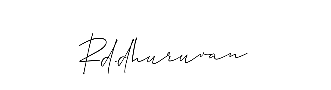 The best way (Allison_Script) to make a short signature is to pick only two or three words in your name. The name Rd.dhuruvan include a total of six letters. For converting this name. Rd.dhuruvan signature style 2 images and pictures png