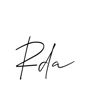 if you are searching for the best signature style for your name Rda. so please give up your signature search. here we have designed multiple signature styles  using Allison_Script. Rda signature style 2 images and pictures png