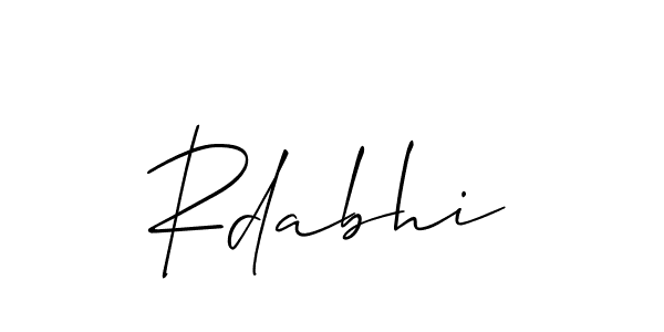 Also You can easily find your signature by using the search form. We will create Rdabhi name handwritten signature images for you free of cost using Allison_Script sign style. Rdabhi signature style 2 images and pictures png