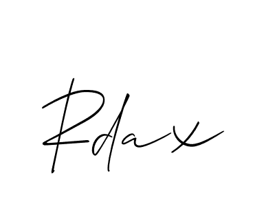 You should practise on your own different ways (Allison_Script) to write your name (Rdax) in signature. don't let someone else do it for you. Rdax signature style 2 images and pictures png