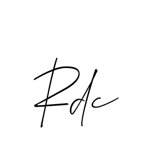 Use a signature maker to create a handwritten signature online. With this signature software, you can design (Allison_Script) your own signature for name Rdc. Rdc signature style 2 images and pictures png