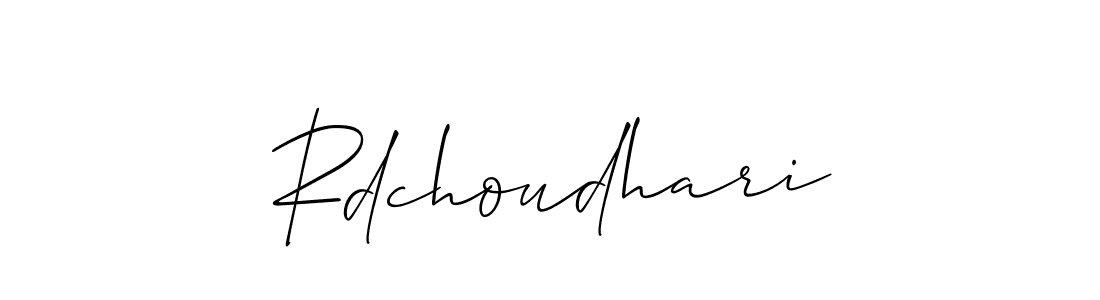 Create a beautiful signature design for name Rdchoudhari. With this signature (Allison_Script) fonts, you can make a handwritten signature for free. Rdchoudhari signature style 2 images and pictures png