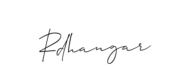 It looks lik you need a new signature style for name Rdhangar. Design unique handwritten (Allison_Script) signature with our free signature maker in just a few clicks. Rdhangar signature style 2 images and pictures png