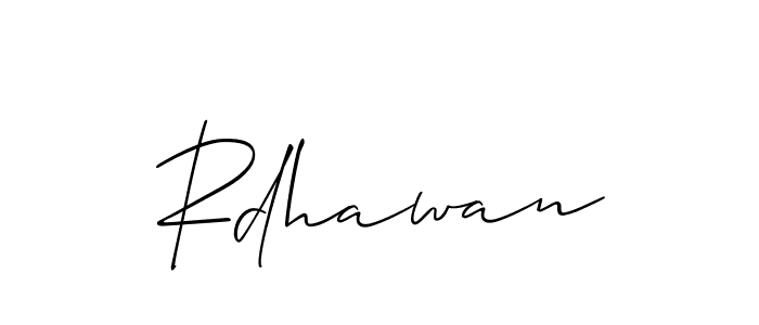 You should practise on your own different ways (Allison_Script) to write your name (Rdhawan) in signature. don't let someone else do it for you. Rdhawan signature style 2 images and pictures png