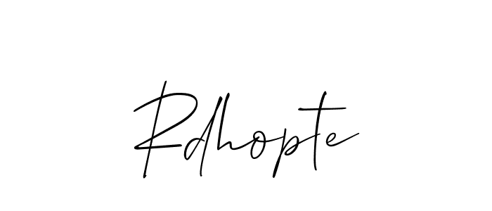 Similarly Allison_Script is the best handwritten signature design. Signature creator online .You can use it as an online autograph creator for name Rdhopte. Rdhopte signature style 2 images and pictures png