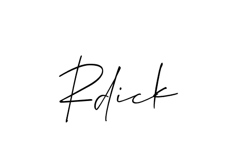 Rdick stylish signature style. Best Handwritten Sign (Allison_Script) for my name. Handwritten Signature Collection Ideas for my name Rdick. Rdick signature style 2 images and pictures png