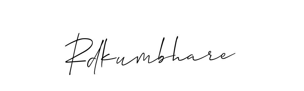 Design your own signature with our free online signature maker. With this signature software, you can create a handwritten (Allison_Script) signature for name Rdkumbhare. Rdkumbhare signature style 2 images and pictures png