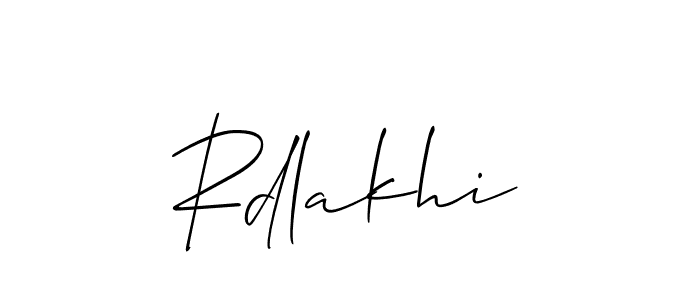 Design your own signature with our free online signature maker. With this signature software, you can create a handwritten (Allison_Script) signature for name Rdlakhi. Rdlakhi signature style 2 images and pictures png