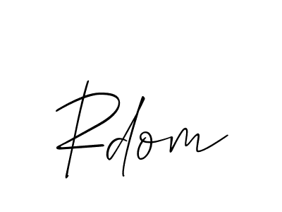 Make a beautiful signature design for name Rdom. Use this online signature maker to create a handwritten signature for free. Rdom signature style 2 images and pictures png