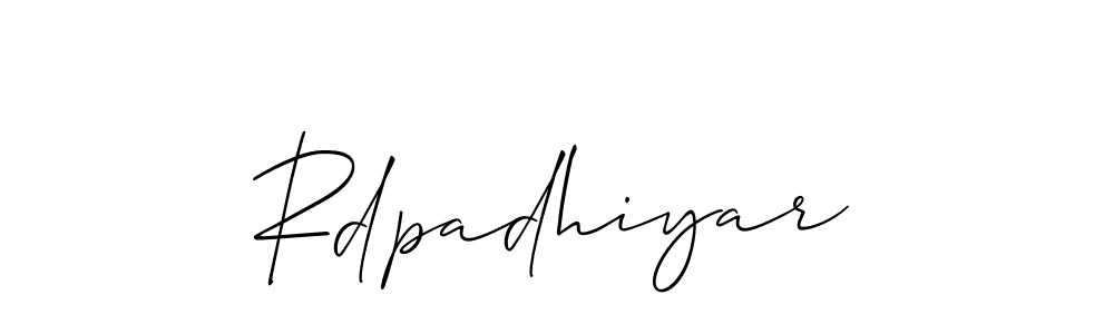 You should practise on your own different ways (Allison_Script) to write your name (Rdpadhiyar) in signature. don't let someone else do it for you. Rdpadhiyar signature style 2 images and pictures png