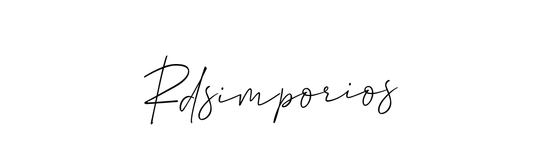 It looks lik you need a new signature style for name Rdsimporios. Design unique handwritten (Allison_Script) signature with our free signature maker in just a few clicks. Rdsimporios signature style 2 images and pictures png