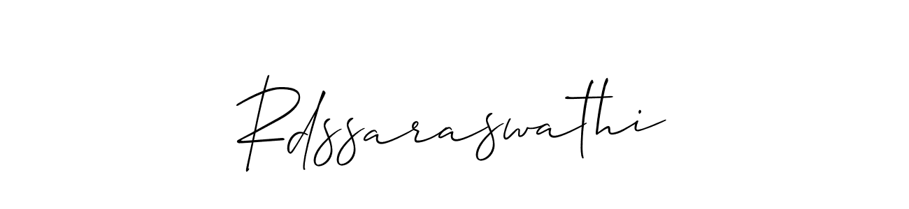 How to Draw Rdssaraswathi signature style? Allison_Script is a latest design signature styles for name Rdssaraswathi. Rdssaraswathi signature style 2 images and pictures png