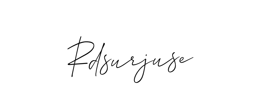 Allison_Script is a professional signature style that is perfect for those who want to add a touch of class to their signature. It is also a great choice for those who want to make their signature more unique. Get Rdsurjuse name to fancy signature for free. Rdsurjuse signature style 2 images and pictures png