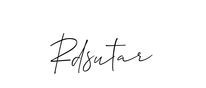 Once you've used our free online signature maker to create your best signature Allison_Script style, it's time to enjoy all of the benefits that Rdsutar name signing documents. Rdsutar signature style 2 images and pictures png