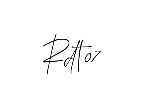 Make a beautiful signature design for name Rdt07. With this signature (Allison_Script) style, you can create a handwritten signature for free. Rdt07 signature style 2 images and pictures png
