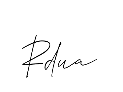 Also You can easily find your signature by using the search form. We will create Rdua name handwritten signature images for you free of cost using Allison_Script sign style. Rdua signature style 2 images and pictures png