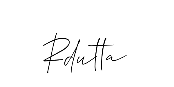 How to make Rdutta signature? Allison_Script is a professional autograph style. Create handwritten signature for Rdutta name. Rdutta signature style 2 images and pictures png