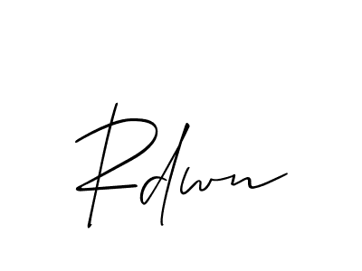 The best way (Allison_Script) to make a short signature is to pick only two or three words in your name. The name Rdwn include a total of six letters. For converting this name. Rdwn signature style 2 images and pictures png