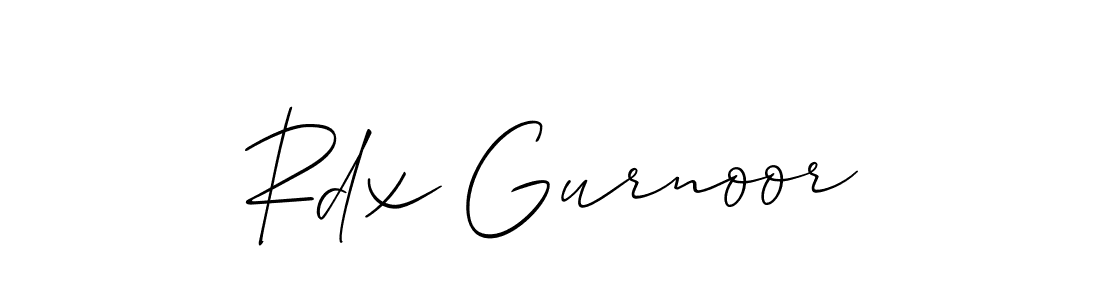 It looks lik you need a new signature style for name Rdx Gurnoor. Design unique handwritten (Allison_Script) signature with our free signature maker in just a few clicks. Rdx Gurnoor signature style 2 images and pictures png