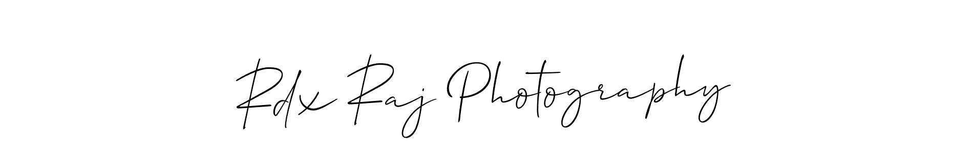 It looks lik you need a new signature style for name Rdx Raj Photography. Design unique handwritten (Allison_Script) signature with our free signature maker in just a few clicks. Rdx Raj Photography signature style 2 images and pictures png