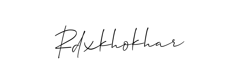 How to make Rdxkhokhar signature? Allison_Script is a professional autograph style. Create handwritten signature for Rdxkhokhar name. Rdxkhokhar signature style 2 images and pictures png