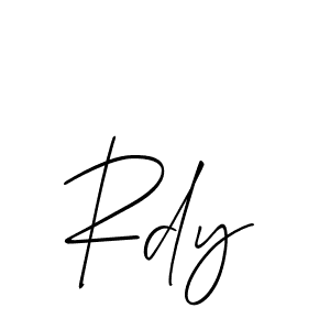 How to make Rdy name signature. Use Allison_Script style for creating short signs online. This is the latest handwritten sign. Rdy signature style 2 images and pictures png