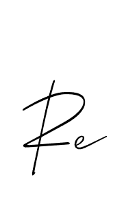 Also we have Re name is the best signature style. Create professional handwritten signature collection using Allison_Script autograph style. Re signature style 2 images and pictures png