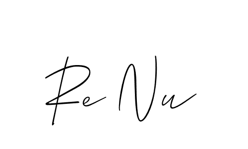 Create a beautiful signature design for name Re Nu. With this signature (Allison_Script) fonts, you can make a handwritten signature for free. Re Nu signature style 2 images and pictures png