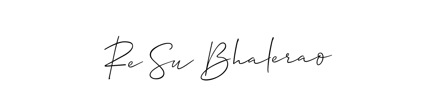 Design your own signature with our free online signature maker. With this signature software, you can create a handwritten (Allison_Script) signature for name Re Su Bhalerao. Re Su Bhalerao signature style 2 images and pictures png