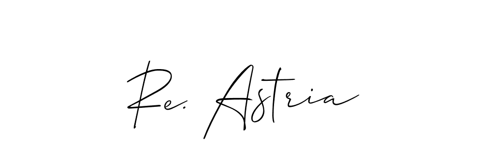 Design your own signature with our free online signature maker. With this signature software, you can create a handwritten (Allison_Script) signature for name Re. Astria. Re. Astria signature style 2 images and pictures png