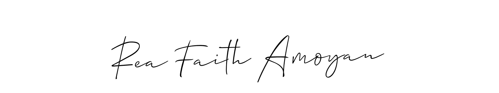 How to Draw Rea Faith Amoyan signature style? Allison_Script is a latest design signature styles for name Rea Faith Amoyan. Rea Faith Amoyan signature style 2 images and pictures png